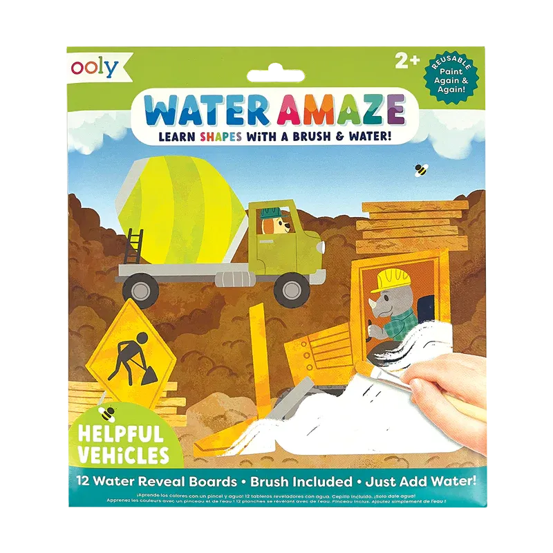 Ooly Water Amaze Water Reveal Boards - Helpful Vehicles