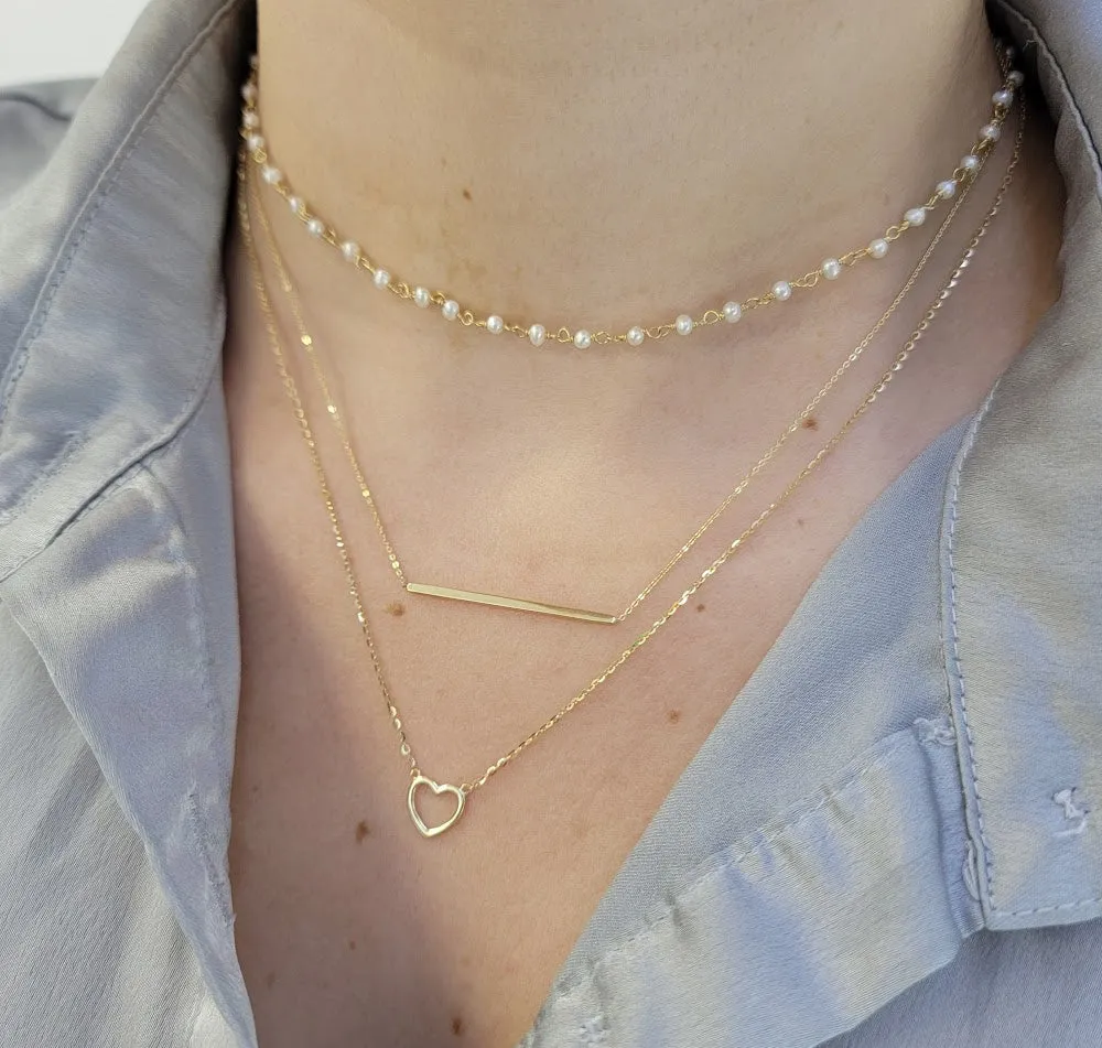 Open Heart Gold Necklace