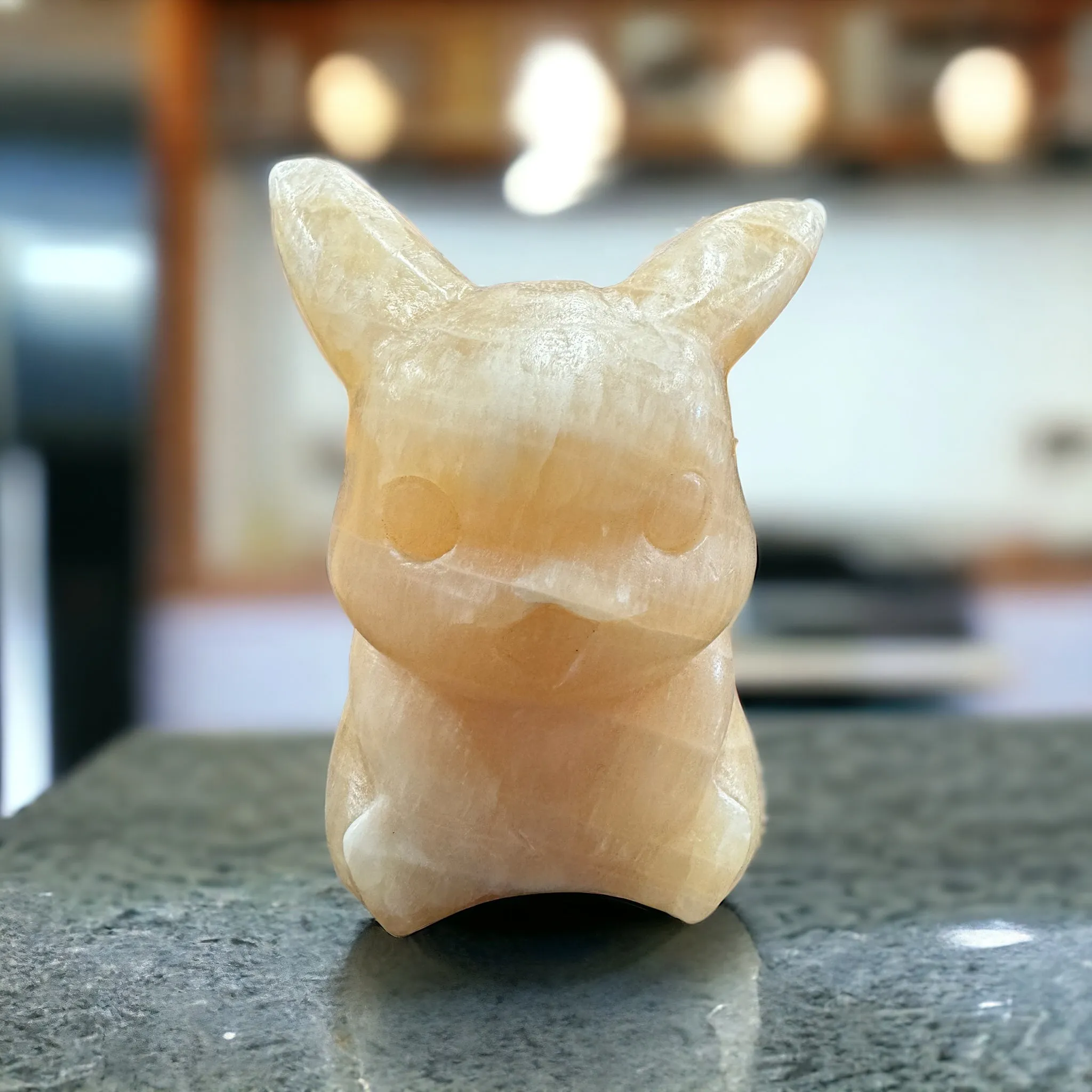 Orange Calcite Pikachu - 5 Inch