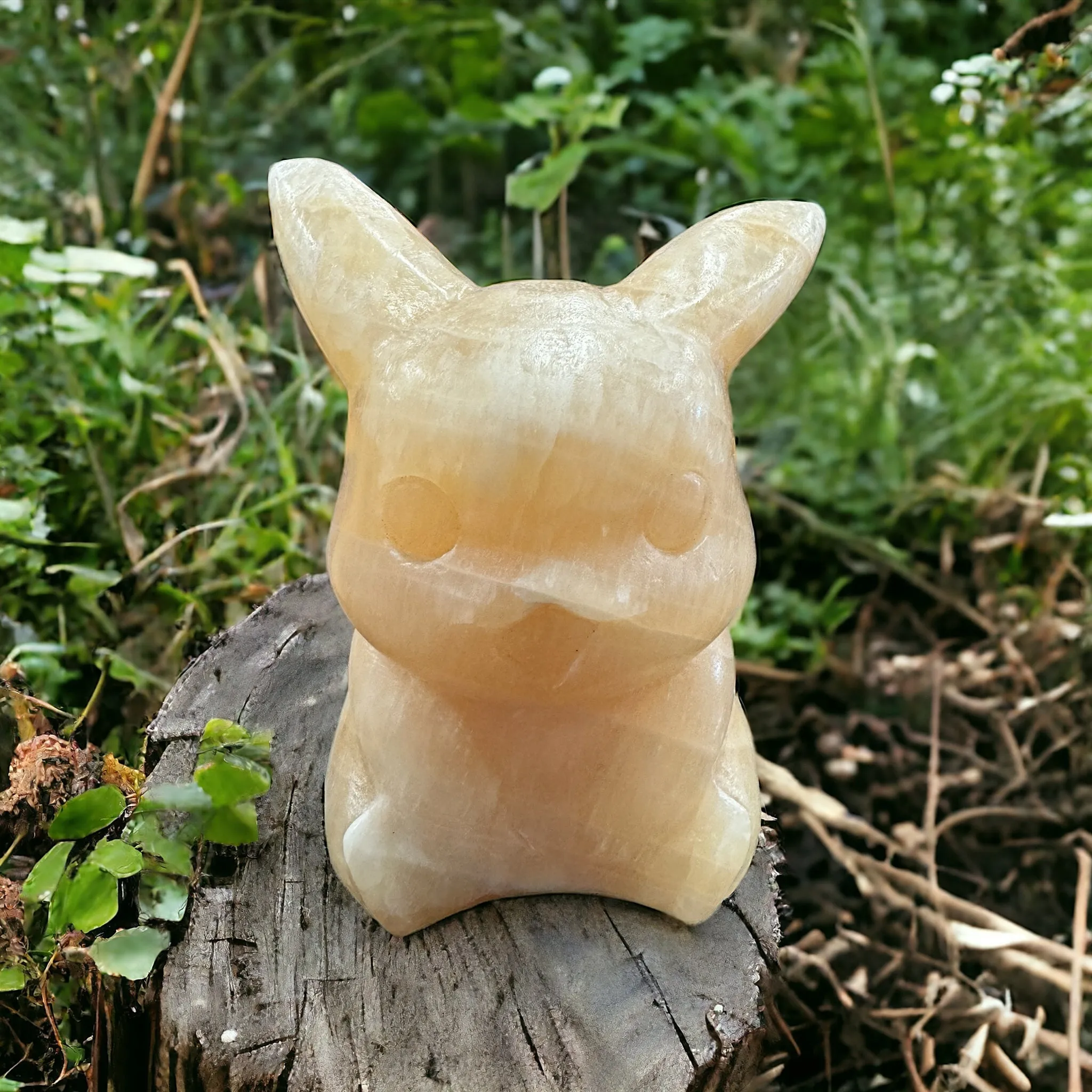 Orange Calcite Pikachu - 5 Inch