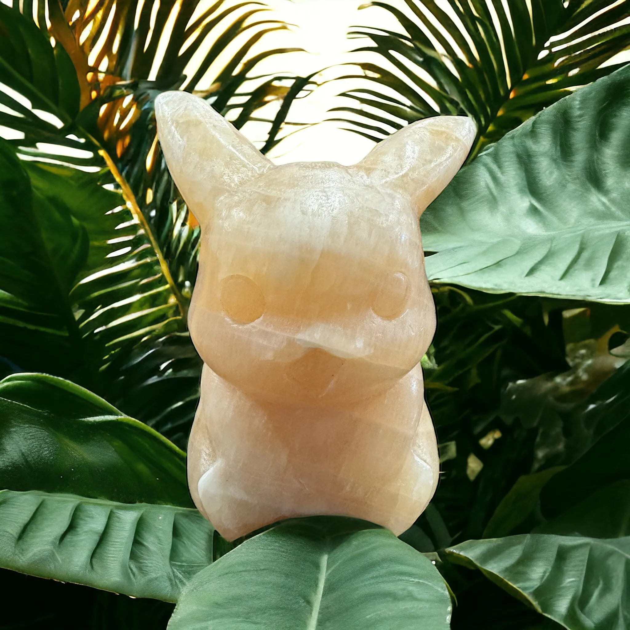 Orange Calcite Pikachu - 5 Inch