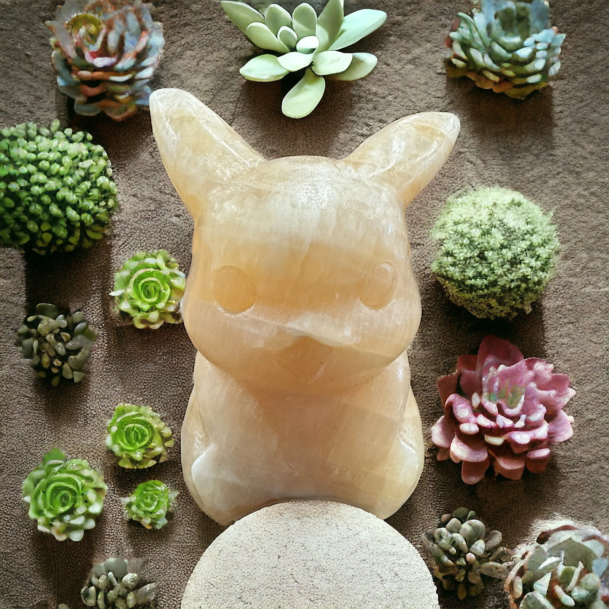 Orange Calcite Pikachu - 5 Inch