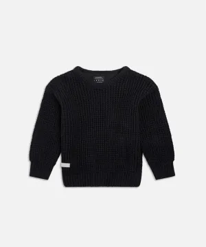 Oversize Waffle Knit - Washed Black