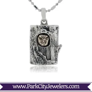 Owl in a Tree Charm / Pendant