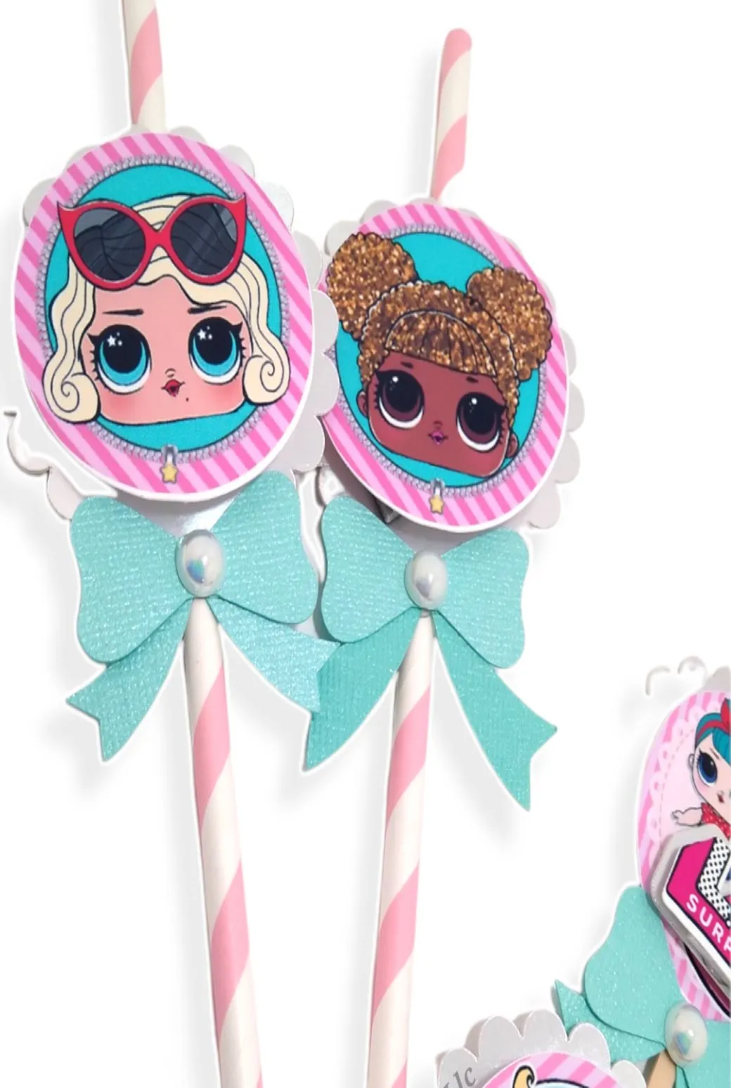 Paper Straws LOL Doll Surprise Themed / 10 pcs.