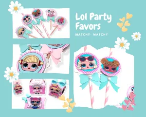 Paper Straws LOL Doll Surprise Themed / 10 pcs.