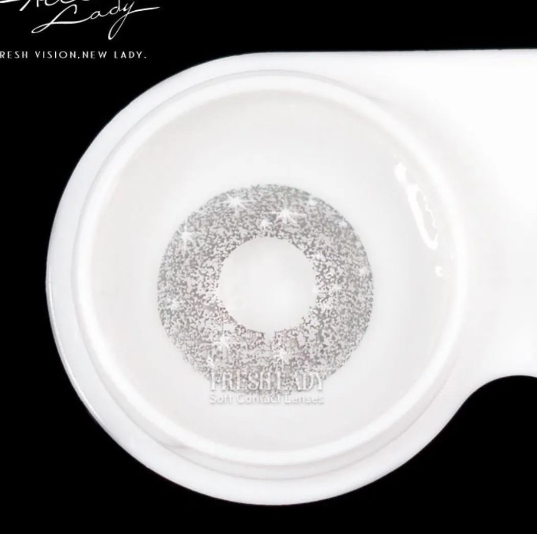Party Lens #9 Silver Glitter Eye Contact Lenses