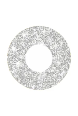 Party Lens #9 Silver Glitter Eye Contact Lenses
