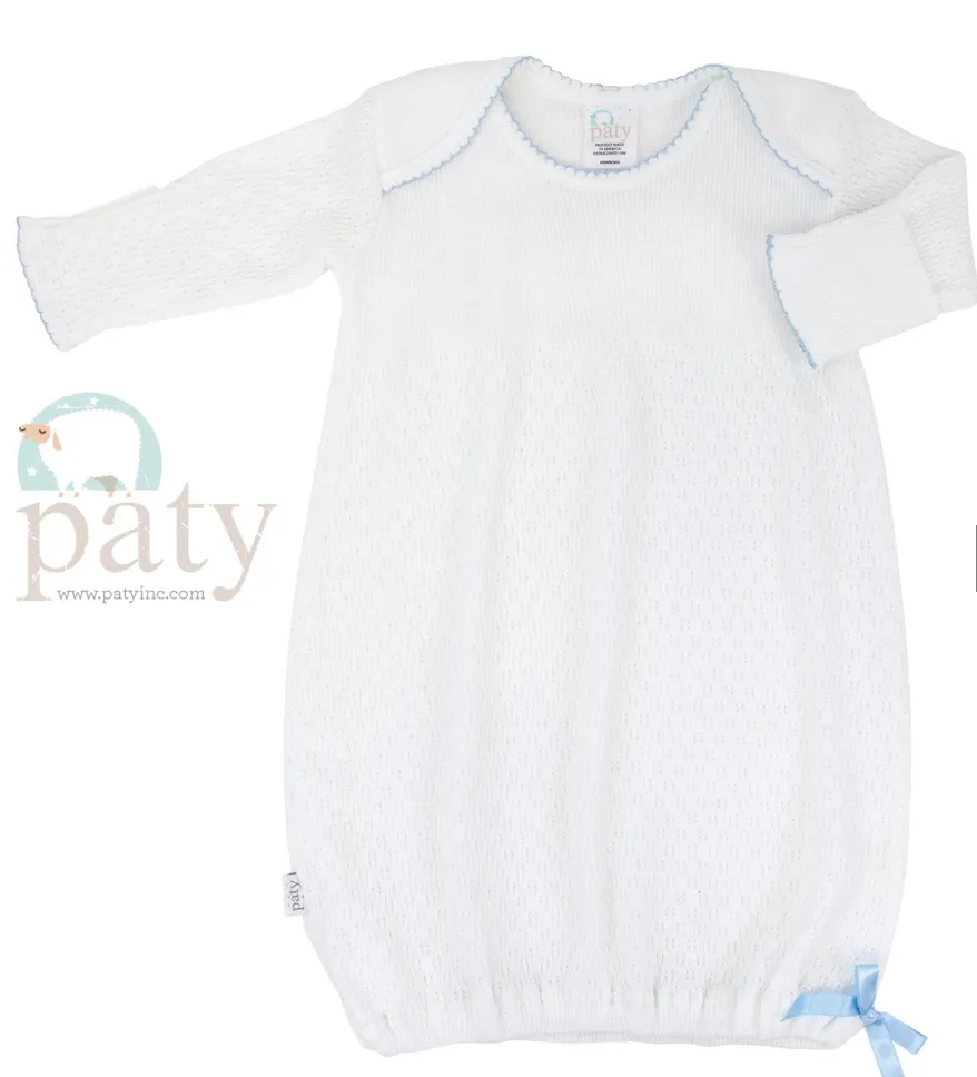 Paty Knit Overlap Shoulder Gown