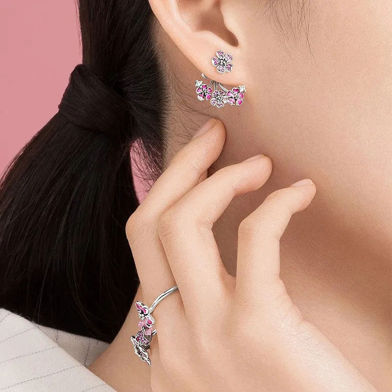 Peach Blossom Flowers Earrings