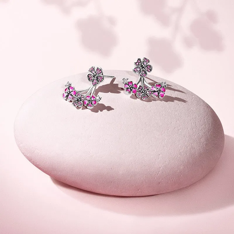 Peach Blossom Flowers Earrings