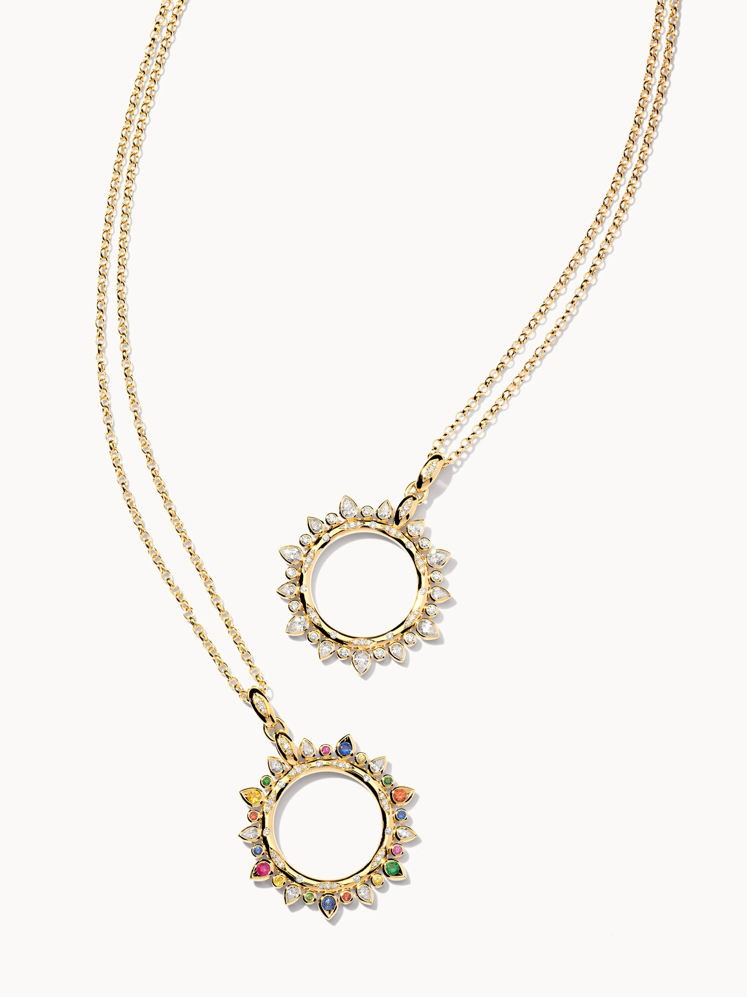 Pendant GYPSY 'Classic' Sun large with Diamonds
