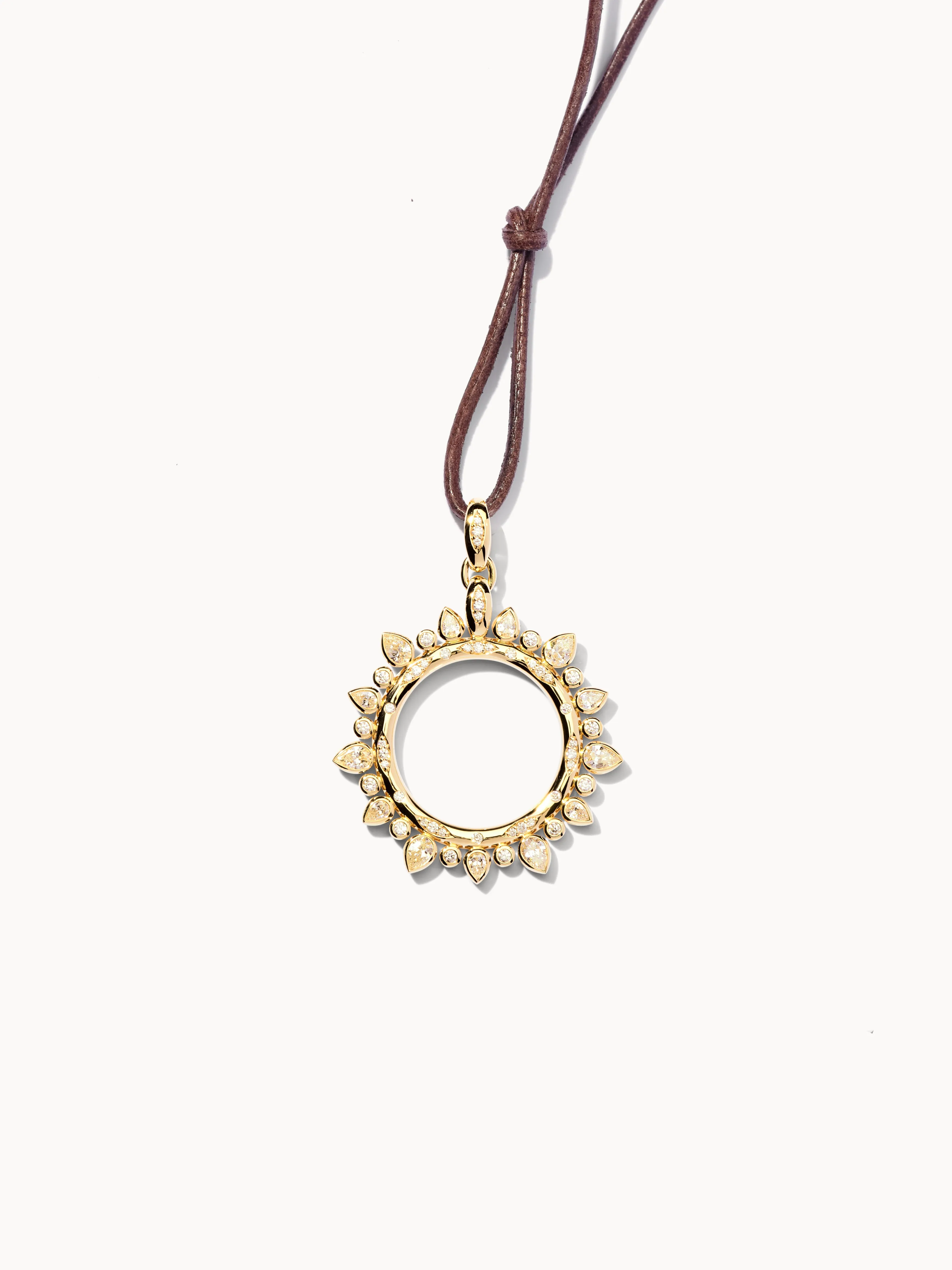 Pendant GYPSY 'Classic' Sun large with Diamonds