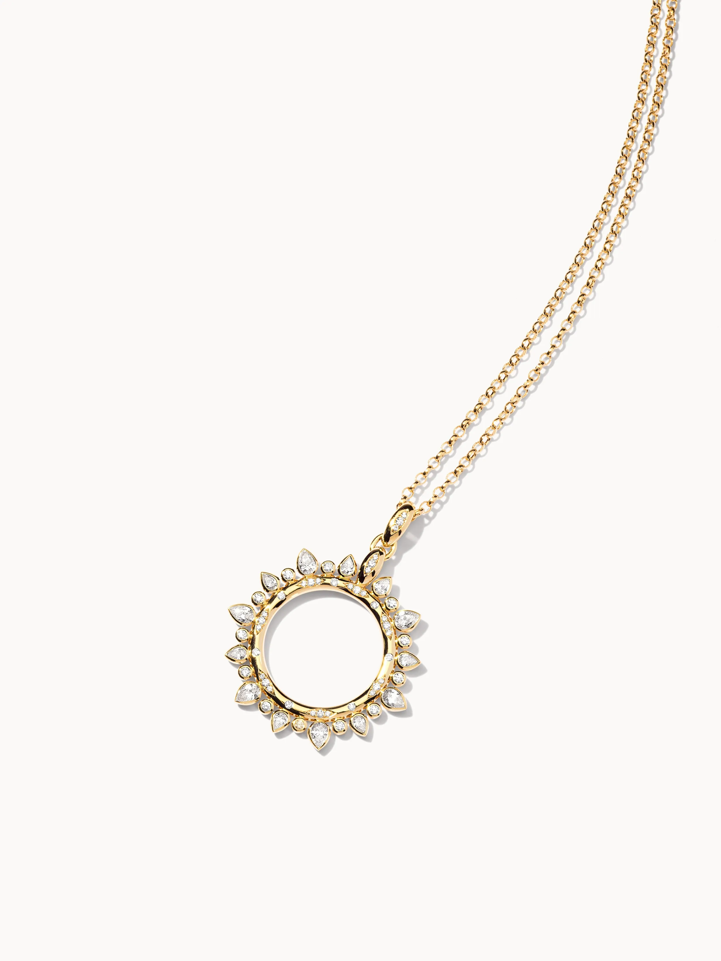 Pendant GYPSY 'Classic' Sun large with Diamonds