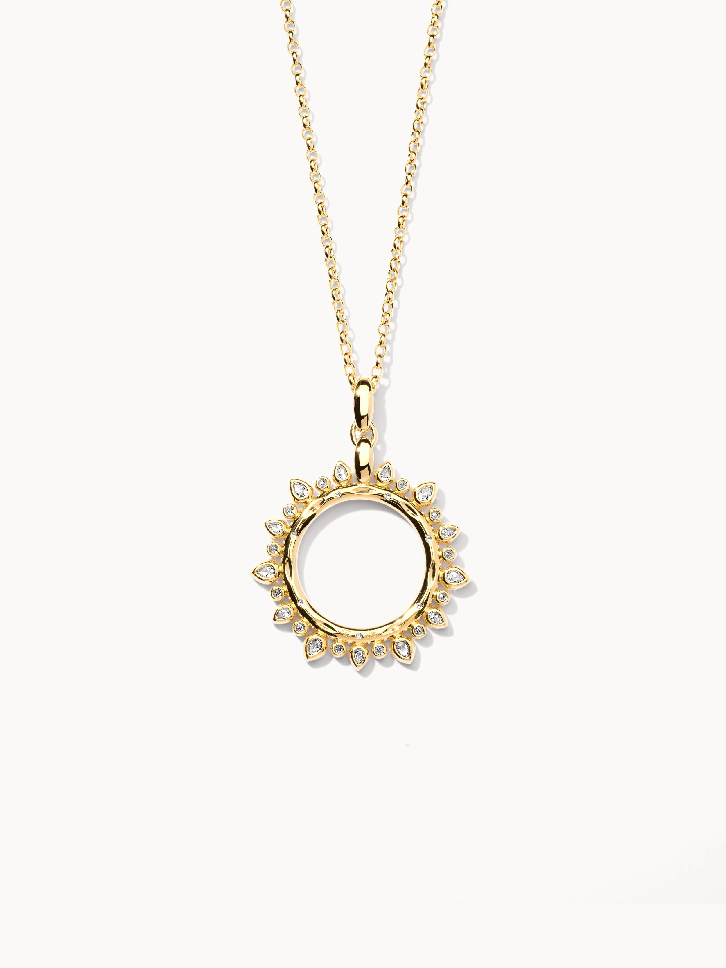 Pendant GYPSY 'Classic' Sun large with Diamonds