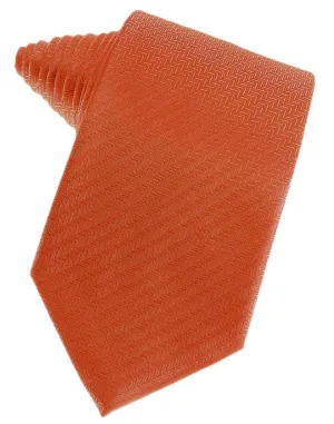 Persimmon Herringbone Necktie