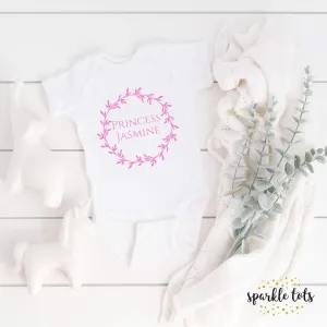 Personalised Wreath Baby Vest