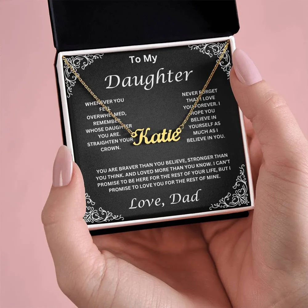 Personalized Daughter Necklace- Name Necklace