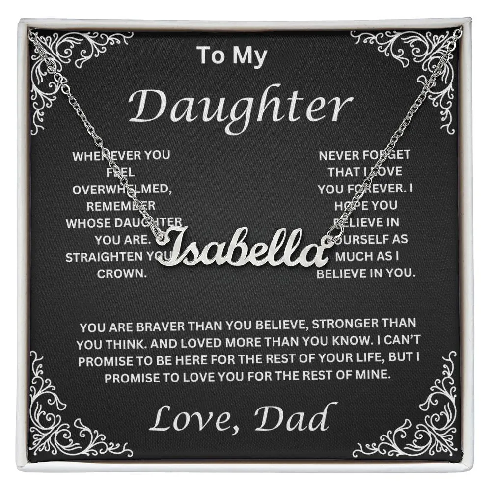 Personalized Daughter Necklace- Name Necklace