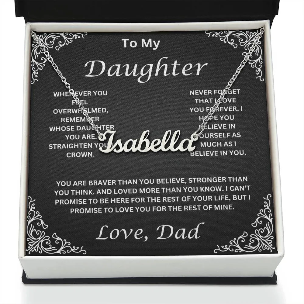 Personalized Daughter Necklace- Name Necklace