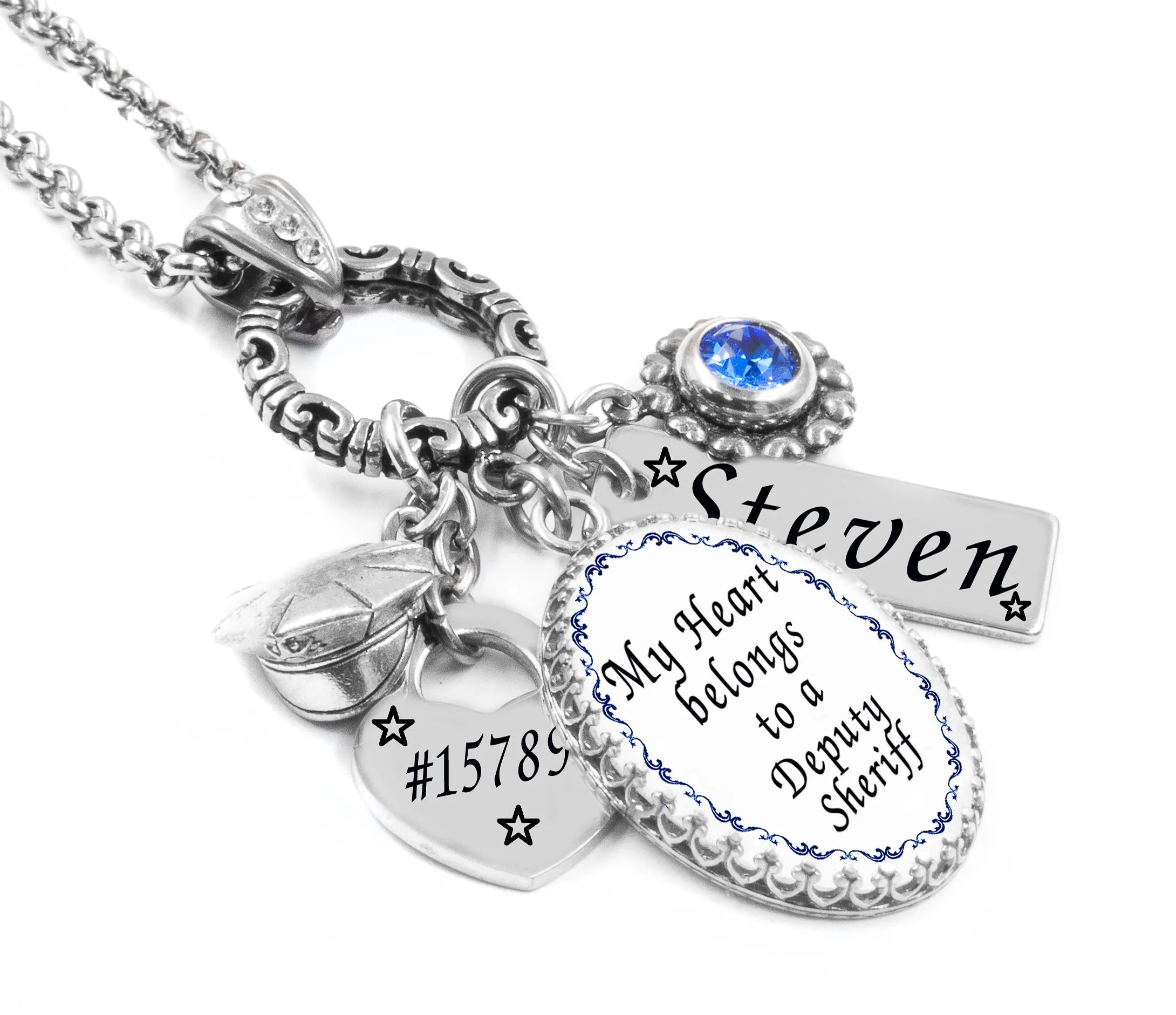 Personalized Deputy Sheriff Necklace