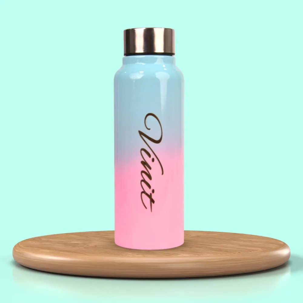 Personalized Multicolor Water Bottle - Rainbow 1