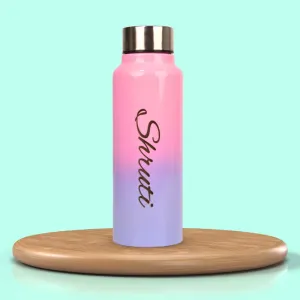 Personalized Multicolor Water Bottle - Rainbow 2