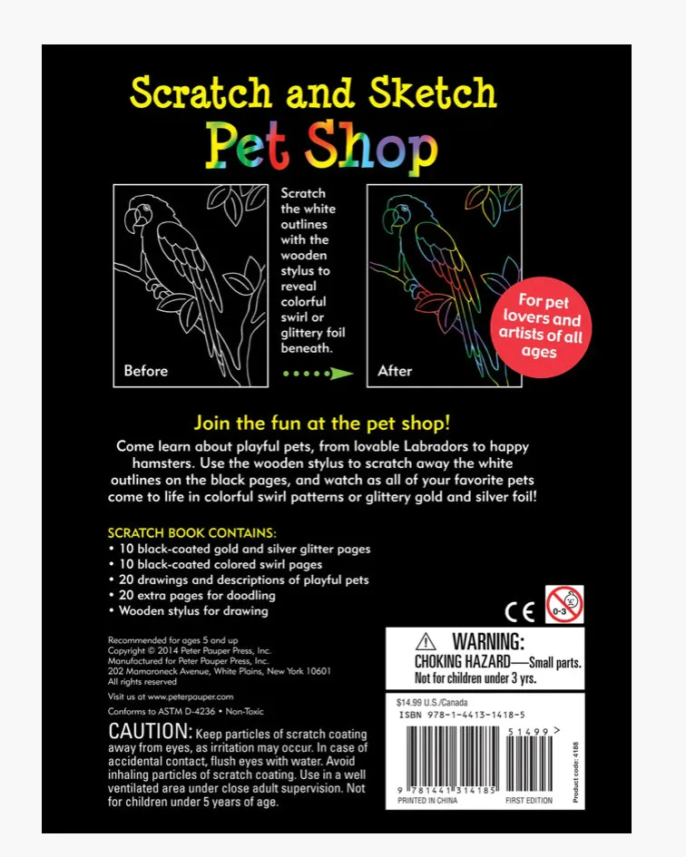 Peter Pauper Press - Scratch and Etch - Pet Shop
