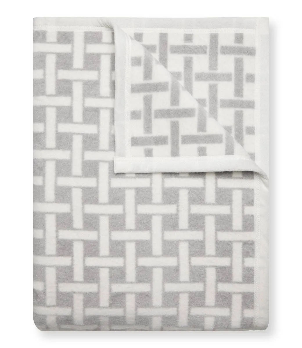 Petite Basketweave Light Grey Blanket: Original