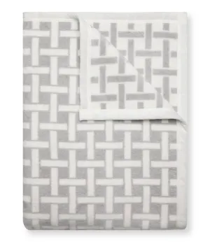 Petite Basketweave Light Grey Blanket: Original