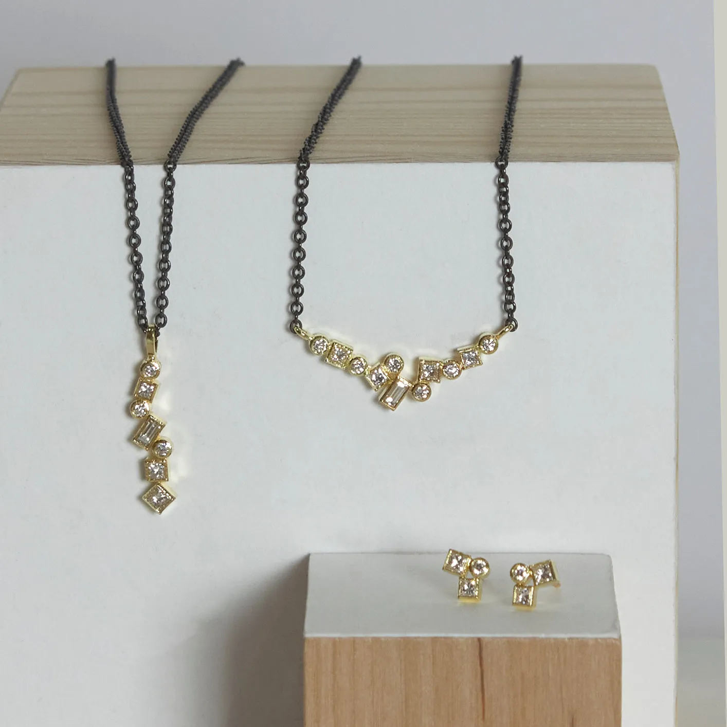 petite diamond confetti pendant