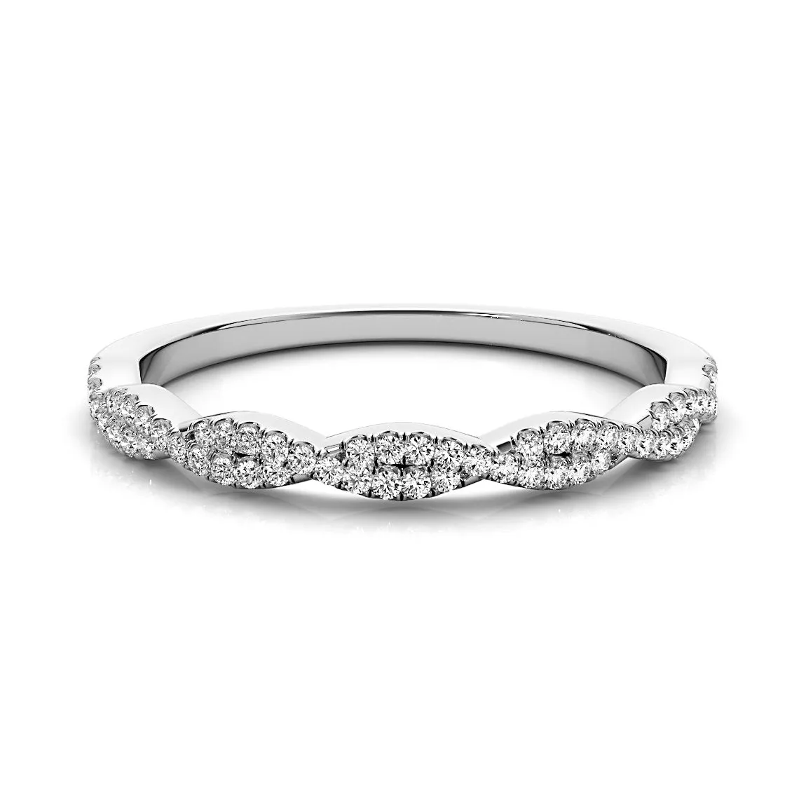 Petite Infinity Round Diamond Wedding Ring
