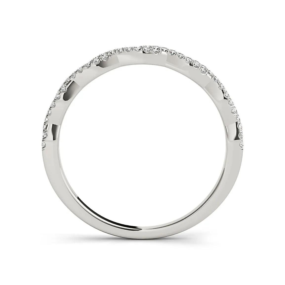 Petite Infinity Round Diamond Wedding Ring