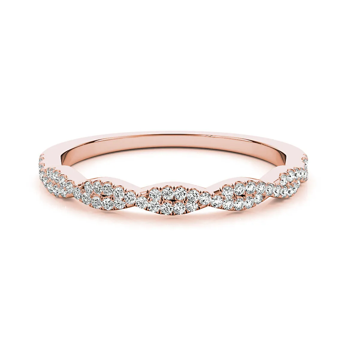 Petite Infinity Round Diamond Wedding Ring