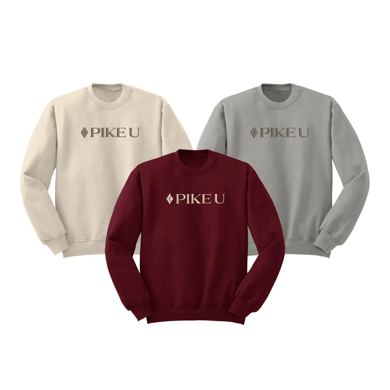 PIKE U Crewneck Sweatshirt - Embroidered Logo