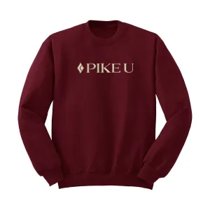 PIKE U Crewneck Sweatshirt - Embroidered Logo