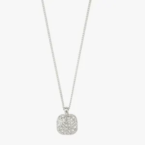 Pilgrim Cindy Crystal Pendant Necklace - Silver