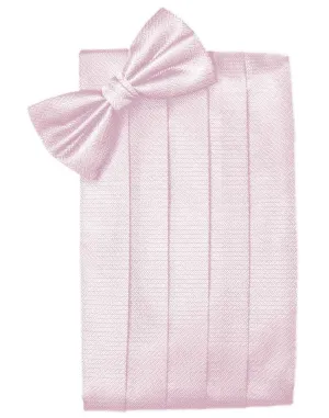 Pink Herringbone Kids Cummerbund