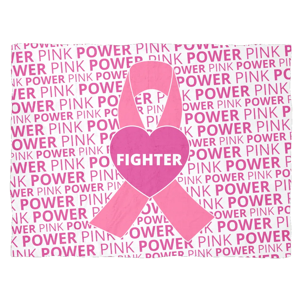 Pink Power - Fighter- Fleece Blanket