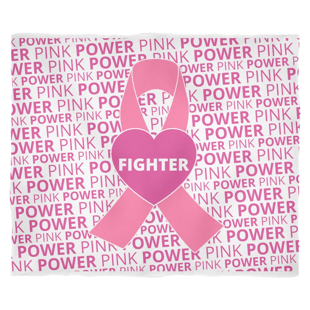 Pink Power - Fighter- Fleece Blanket