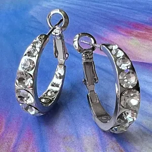 platinum sparkle hoop