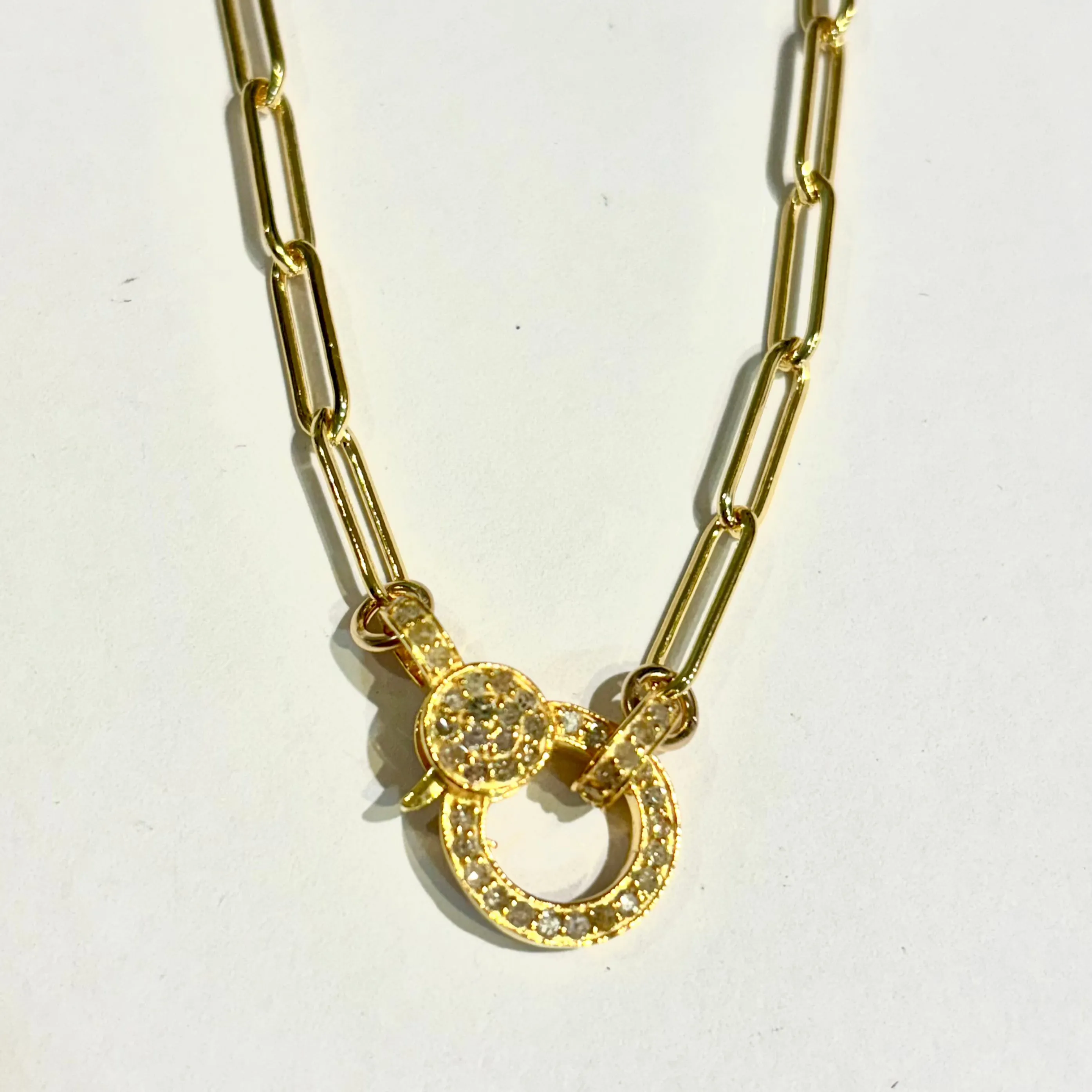 Polly Gold Paperclip Necklace