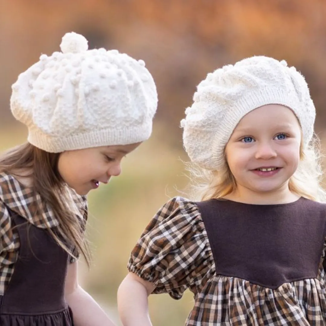 Popcorn Knit French Beret