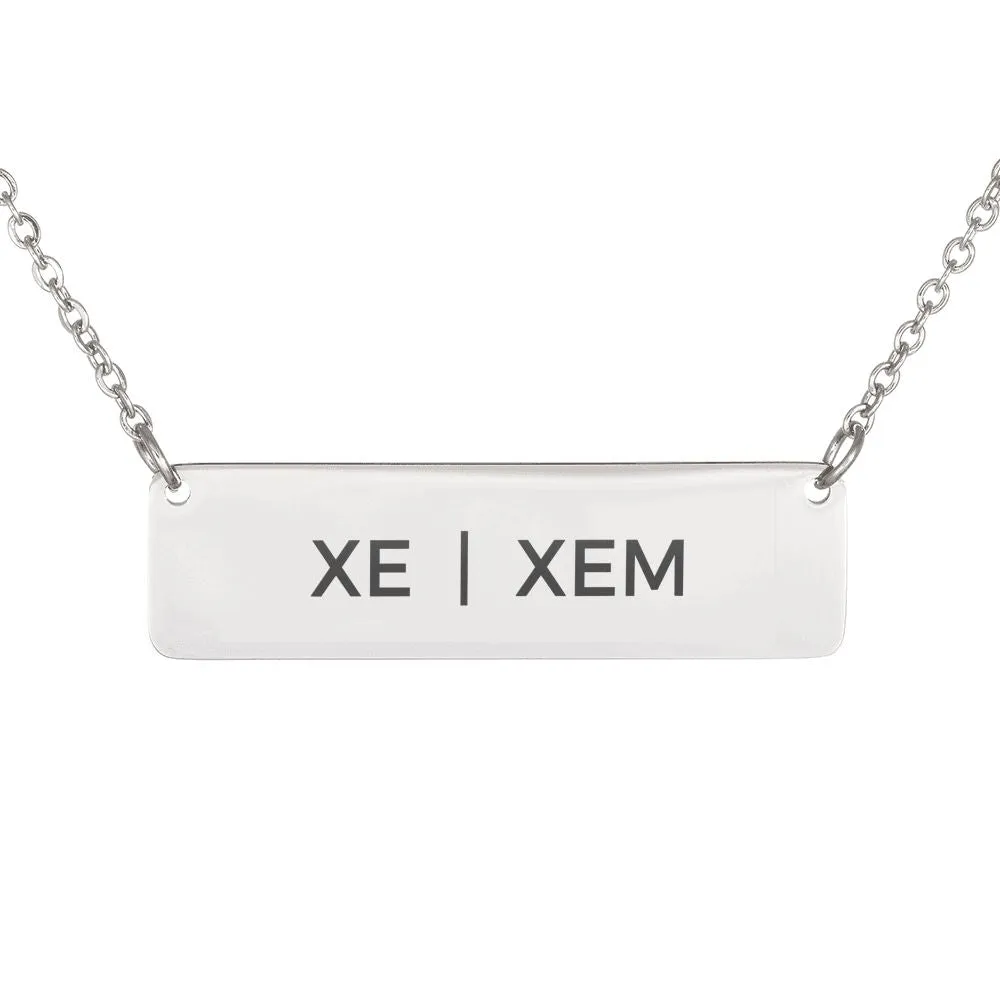 Pride Pronouns Necklace (Xe | Xem)