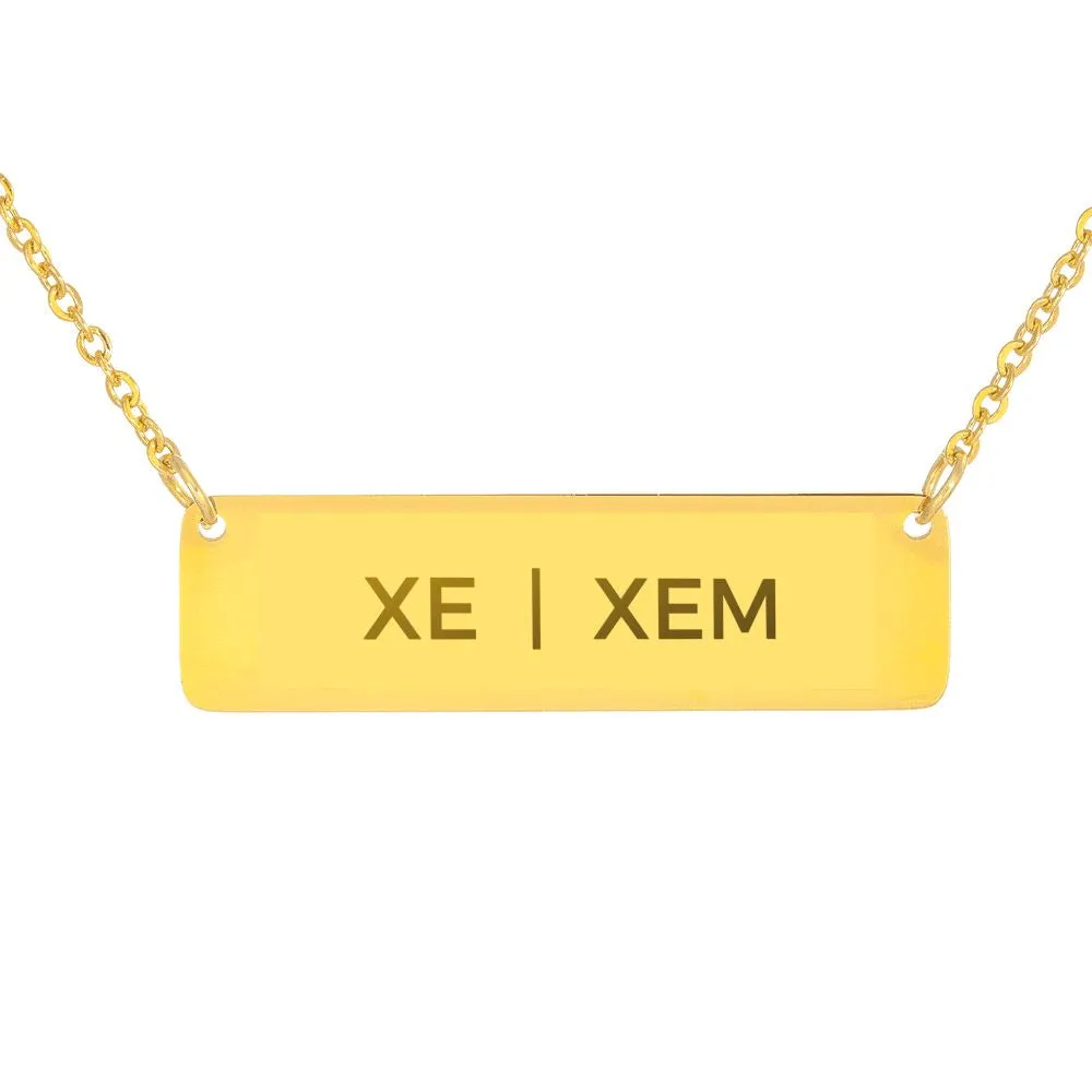 Pride Pronouns Necklace (Xe | Xem)