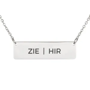 Pride Pronouns Necklace (Zie | Hir)