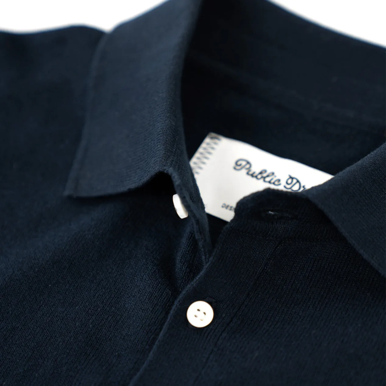 Public Athlete Knit Polo (Navy)