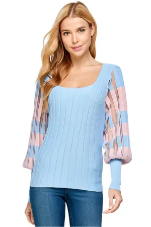 Puff Sleeve Knit Sweater