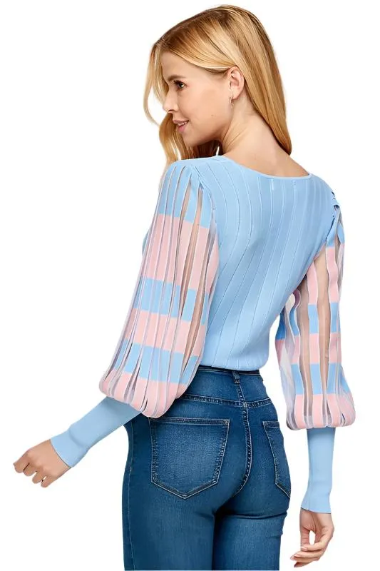 Puff Sleeve Knit Sweater