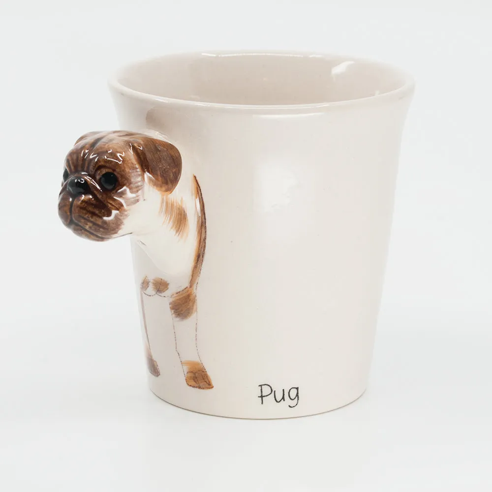 Pug Hand-painted Dog Mug